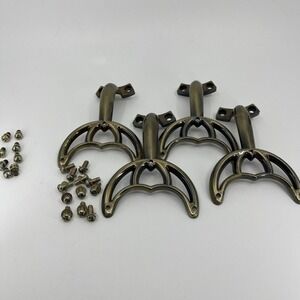 Set of 4 Ceiling Fan Blade‎ Attachment Metal Brown Brass Screws Goth Rustic